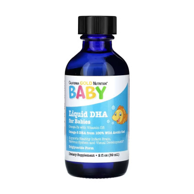 Рідка Омега 3 з вітаміном Д3 ( для дітей), Liquid DHA for Babies - 59ml