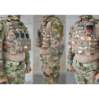 Плитоноска Pantsyr-2 (тактичний військовий жилет, бронежилет MOLLE) Multicam Arid