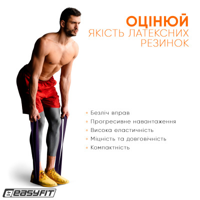 Гумова петля EasyFit ORIGIN 15–45 кг фіолетова