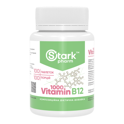 Вітамін B12, Vitamin B12 1000 mcg - 100 tabs