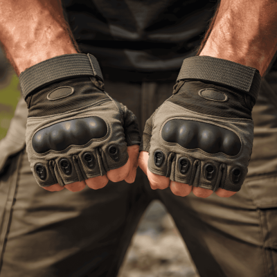 Спортивні рукавиці безпальцеві з посиленим захистом кісточок Olive Pro
