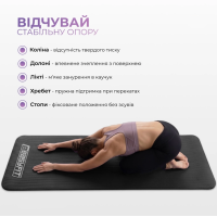 Комплект 1004. Килимок для фітнесу та йоги EasyFit NBR 10 мм Чорний + Дошка для віджимань EasyFit Straight тренажер регульований