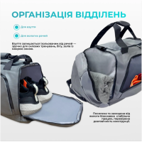 Комплект 1011. Спортивна сумка-рюкзак EasyFit BackBag 28 л + Пляшка для води EasyFit CHFe 1000 мл синя або зелена + Еспандер кистьовий пружинний 5-60 кг EasyFit з лічильником