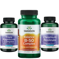 Комплект 2005. Здорове серце. Balance B-50 Complex - 100 caps + Triple Magnesium complex - 100caps + Chromium Picolinate 200mcg - 200 сaps