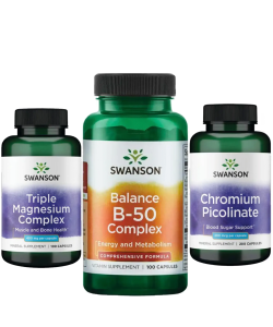 Комплект 2005. Здорове серце. Balance B-50 Complex - 100 caps + Triple Magnesium complex - 100caps + Chromium Picolinate 200mcg - 200 сaps