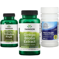 Комплект 2007. Чоловіча сила. Ginkgo Biloba Extract 120 mg - 100 veg caps + Tribulus Fruit 500mg - 90 cap + One Daily Men's - 100 tabs